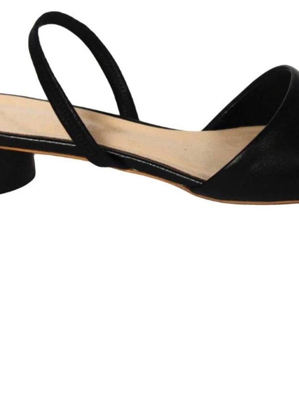 EVERLANE Black leather slingback Size 11 (Worn twice)